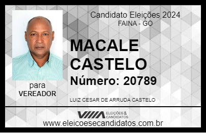 Candidato MACALE CASTELO 2024 - FAINA - Eleições