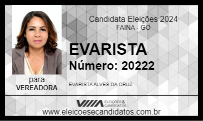 Candidato EVARISTA 2024 - FAINA - Eleições