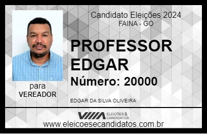 Candidato PROFESSOR EDGAR 2024 - FAINA - Eleições