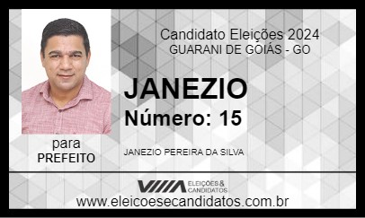 Candidato JANEZIO 2024 - GUARANI DE GOIÁS - Eleições