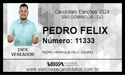 Candidato PEDRO FELIX 2024 - SÃO DOMINGOS - Eleições