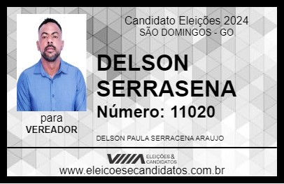 Candidato DELSON SERRASENA 2024 - SÃO DOMINGOS - Eleições