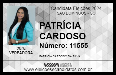 Candidato PATRÍCIA CARDOSO 2024 - SÃO DOMINGOS - Eleições