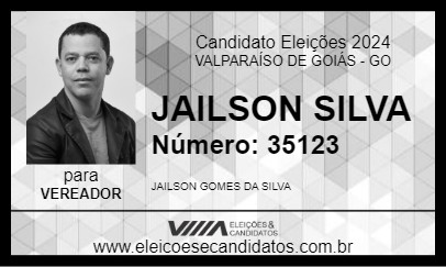 Candidato JAILSON SILVA 2024 - VALPARAÍSO DE GOIÁS - Eleições