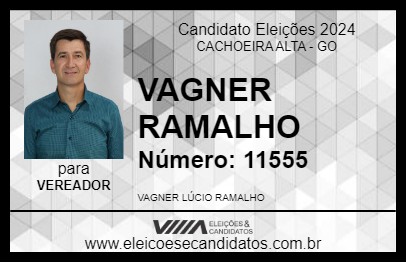 Candidato VAGNER RAMALHO 2024 - CACHOEIRA ALTA - Eleições