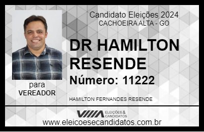 Candidato DR HAMILTON RESENDE 2024 - CACHOEIRA ALTA - Eleições