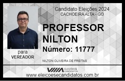 Candidato PROFESSOR NILTON 2024 - CACHOEIRA ALTA - Eleições