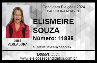 Candidato ELISMEIRE SOUZA 2024 - CACHOEIRA ALTA - Eleições