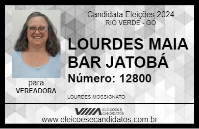 Candidato LOURDES MAIA BAR JATOBÁ 2024 - RIO VERDE - Eleições