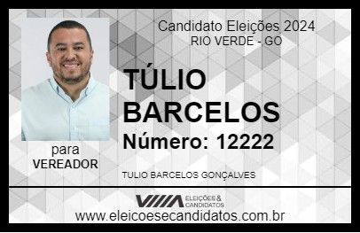 Candidato TÚLIO BARCELOS 2024 - RIO VERDE - Eleições