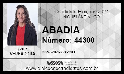 Candidato ABADIA 2024 - NIQUELÂNDIA - Eleições