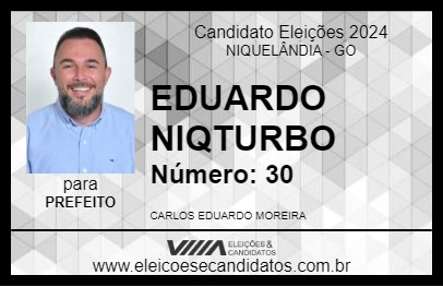 Candidato EDUARDO NIQTURBO 2024 - NIQUELÂNDIA - Eleições