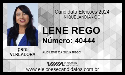 Candidato LENE REGO 2024 - NIQUELÂNDIA - Eleições