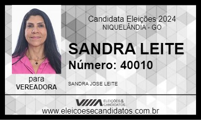 Candidato SANDRA LEITE 2024 - NIQUELÂNDIA - Eleições