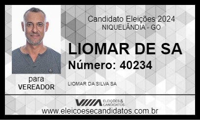 Candidato LIOMAR DE SA 2024 - NIQUELÂNDIA - Eleições