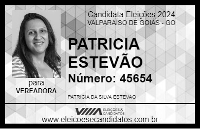 Candidato PATRICIA ESTEVÃO 2024 - VALPARAÍSO DE GOIÁS - Eleições