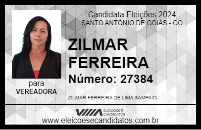 Candidato ZILMAR FERREIRA 2024 - SANTO ANTÔNIO DE GOIÁS - Eleições