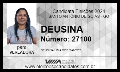 Candidato DEUSINA 2024 - SANTO ANTÔNIO DE GOIÁS - Eleições