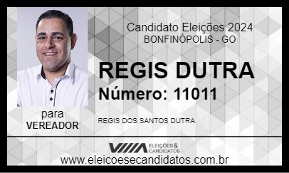 Candidato REGIS DUTRA 2024 - BONFINÓPOLIS - Eleições