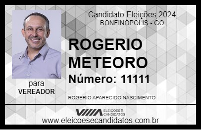 Candidato ROGERIO METEORO 2024 - BONFINÓPOLIS - Eleições