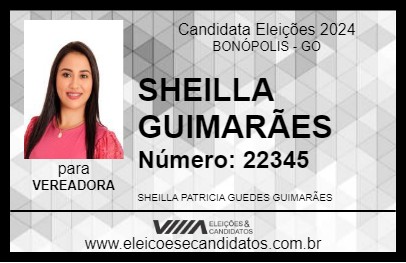 Candidato SHEILLA GUIMARÃES 2024 - BONÓPOLIS - Eleições