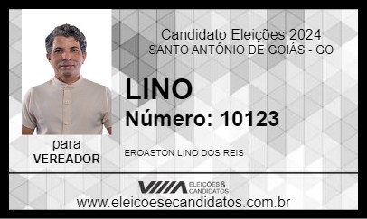 Candidato LINO  2024 - SANTO ANTÔNIO DE GOIÁS - Eleições