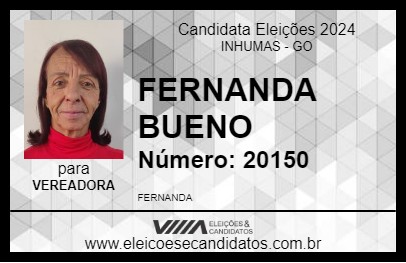 Candidato FERNANDA BUENO 2024 - INHUMAS - Eleições