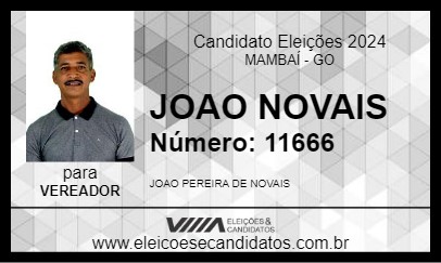 Candidato JOAO NOVAIS 2024 - MAMBAÍ - Eleições