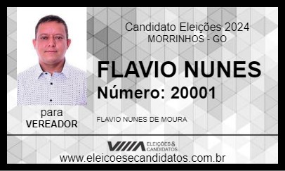 Candidato FLAVIO NUNES 2024 - MORRINHOS - Eleições