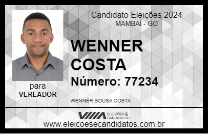 Candidato WENNER COSTA 2024 - MAMBAÍ - Eleições