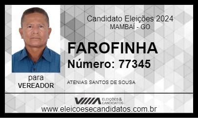 Candidato FAROFINHA 2024 - MAMBAÍ - Eleições