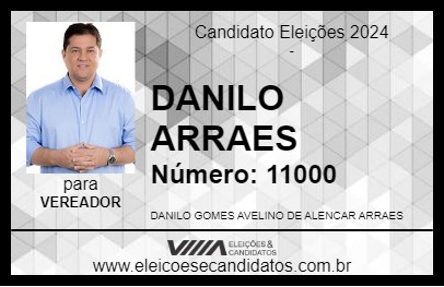 Candidato DANILO ARRAES 2024 - GOIÂNIA - Eleições