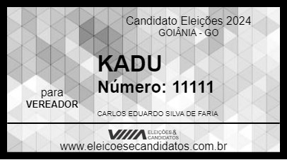 Candidato KADU 2024 - GOIÂNIA - Eleições