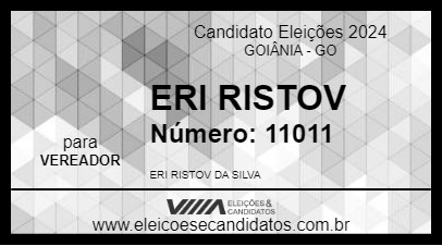 Candidato ERI RISTOV 2024 - GOIÂNIA - Eleições