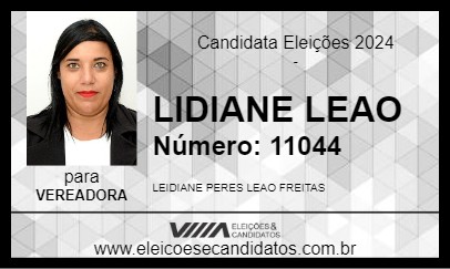 Candidato LIDIANE LEAO 2024 - GOIÂNIA - Eleições