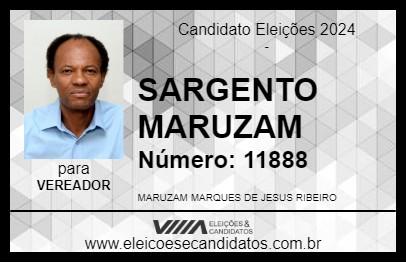 Candidato SARGENTO MARUZAN 2024 - GOIÂNIA - Eleições