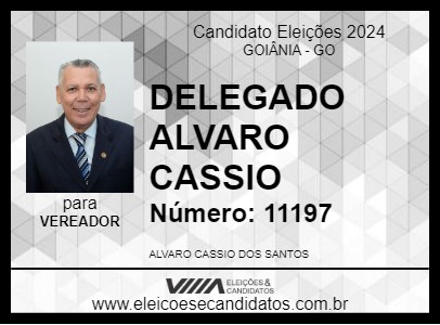 Candidato DELEGADO ALVARO CASSIO 2024 - GOIÂNIA - Eleições