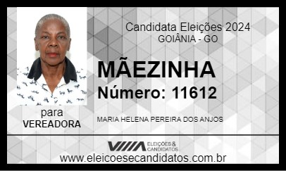 Candidato MÃEZINHA 2024 - GOIÂNIA - Eleições