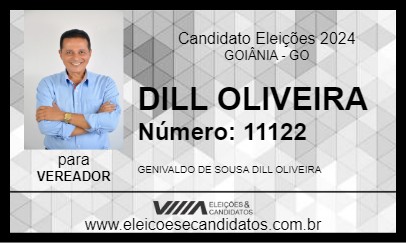 Candidato DILL OLIVEIRA 2024 - GOIÂNIA - Eleições