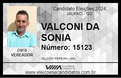 Candidato VALCONI DA SONIA 2024 - JAUPACI - Eleições