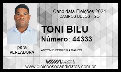 Candidato TONI BILU 2024 - CAMPOS BELOS - Eleições