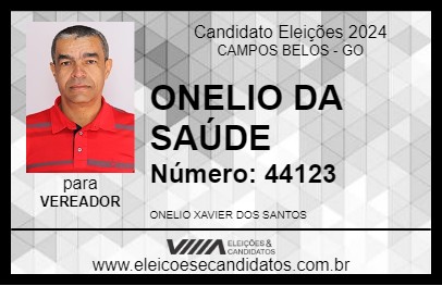 Candidato ONELIO DA SAÚDE 2024 - CAMPOS BELOS - Eleições