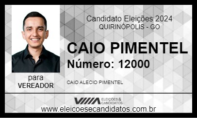 Candidato CAIO PIMENTEL 2024 - QUIRINÓPOLIS - Eleições