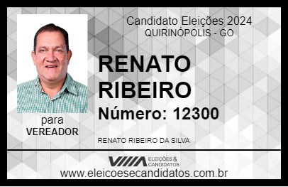 Candidato RENATO RIBEIRO 2024 - QUIRINÓPOLIS - Eleições