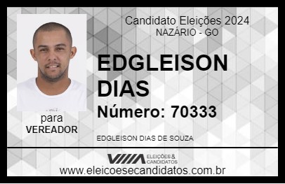 Candidato EDGLEISON DIAS 2024 - NAZÁRIO - Eleições