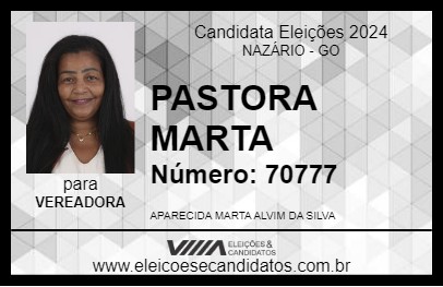 Candidato PASTORA MARTA 2024 - NAZÁRIO - Eleições