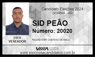 Candidato SID PEÃO 2024 - GOIÂNIA - Eleições