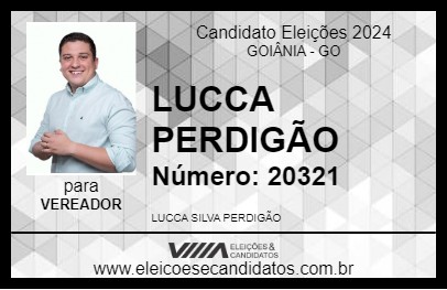 Candidato LUCCA PERDIGÃO 2024 - GOIÂNIA - Eleições