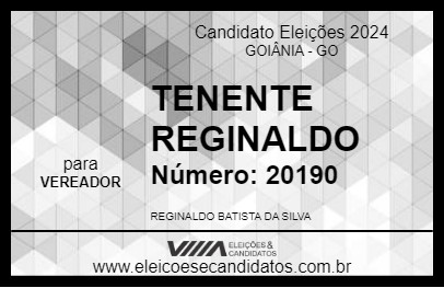 Candidato TENENTE REGINALDO 2024 - GOIÂNIA - Eleições