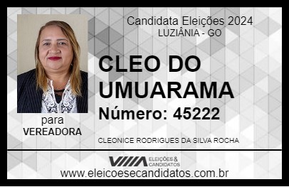 Candidato CLEO DO UMUARAMA 2024 - LUZIÂNIA - Eleições